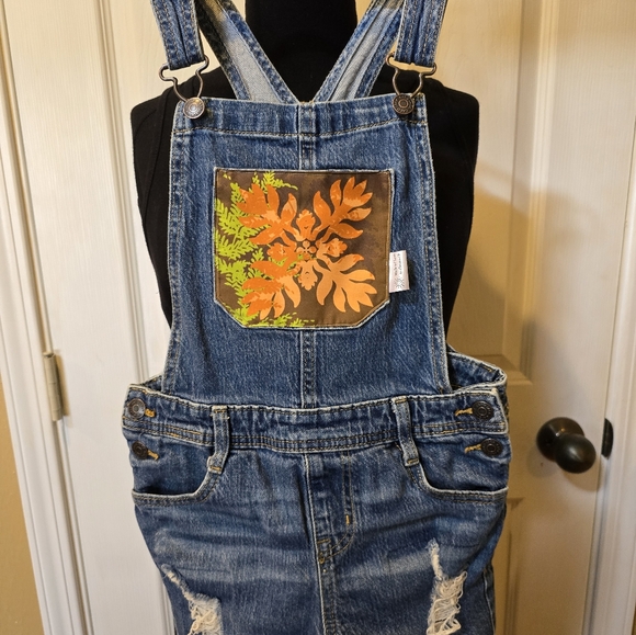 Upcycled Matching **Child / (girl's)** Overalls - Picture 3 of 5